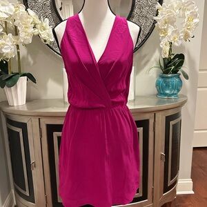 Rory Beca Fuchsia Mini Dress 100% silk
